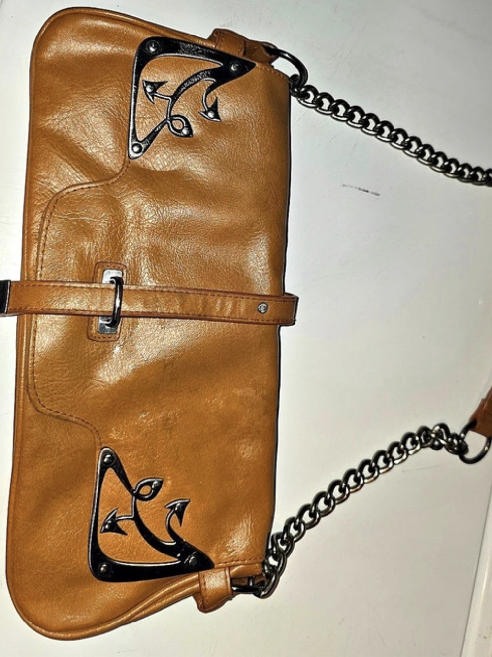 Vintage Y2K Fetish By Eve Brown Chain Clutch